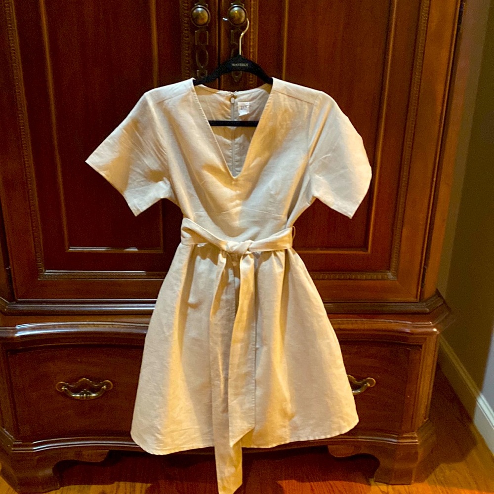 Taupe Linen Dress